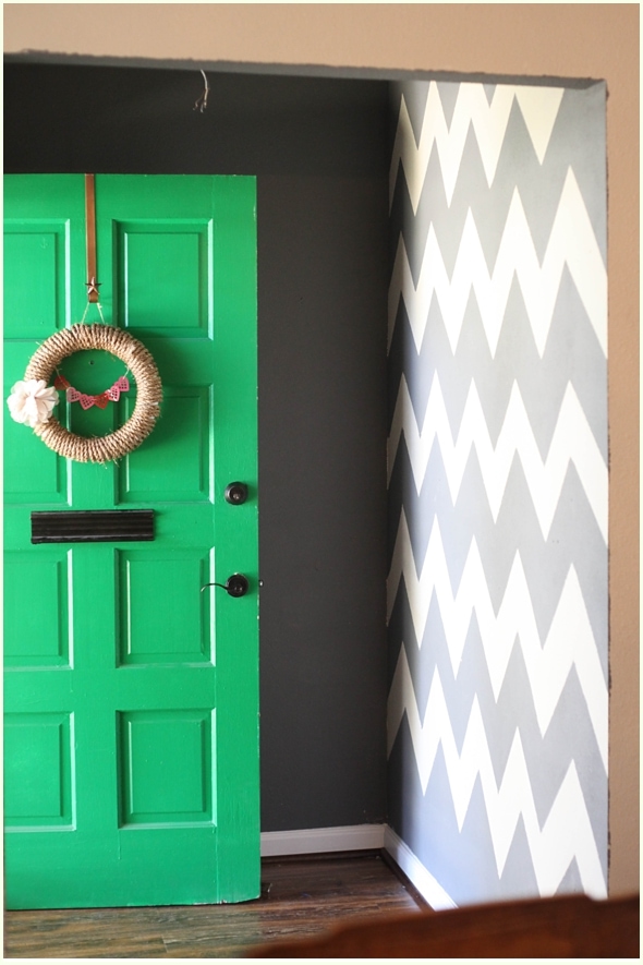 How to Paint a Chevron wall
