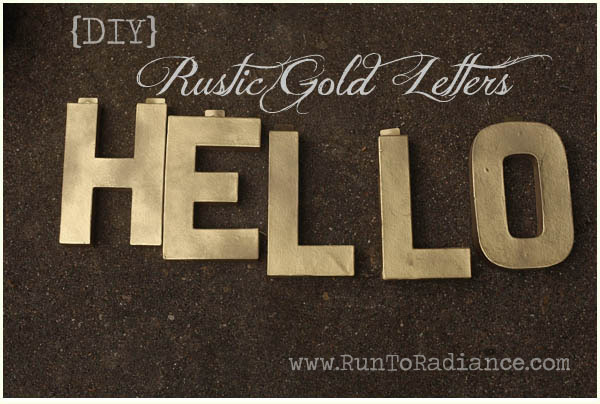 Easy DIY Gold Letters