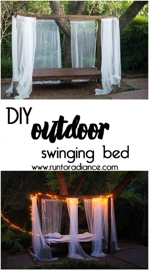 How cool would this be to have in your backyard? I can imagine all the naps I'd take! I want an outdoor swinging bed so bad! 