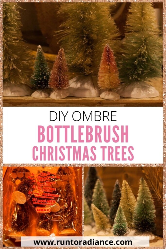 DIY Ombre Bottlebrush Christmas Trees Run To Radiance