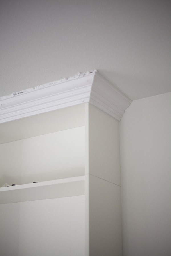 Diy Ikea Billy Bookcase Built In, How To Add Crown Molding Billy Bookcase