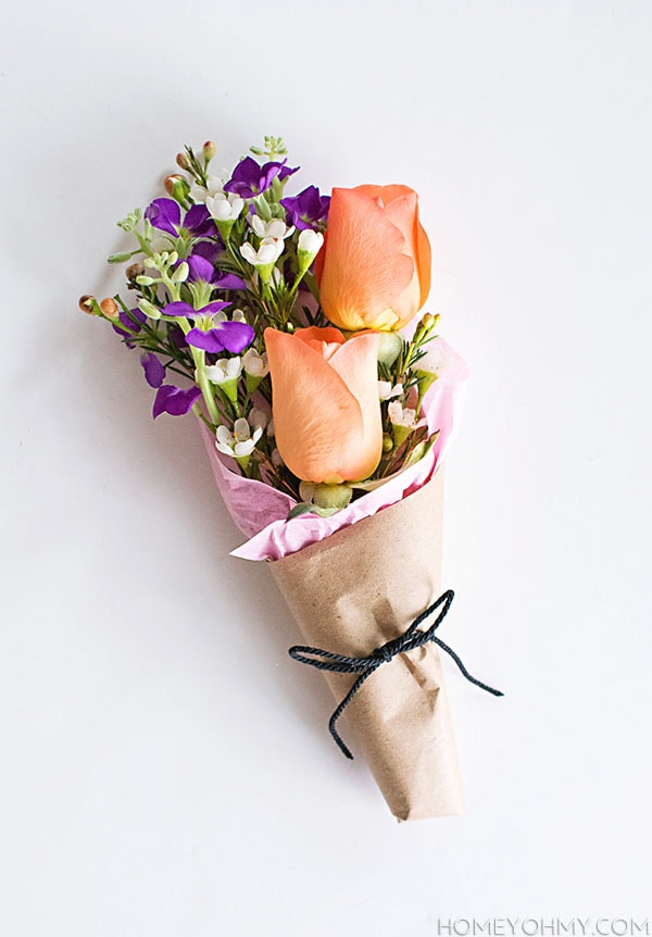 mini floral bouquet DIY Mother's Day gifts
