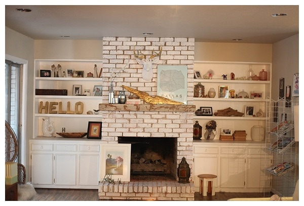 Distressing the Mantle and Rearranging Shelves