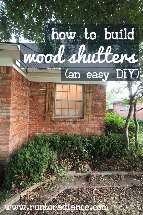 How to build wood shutters. DIY shutters are way easier than you think! Click through for instructions!