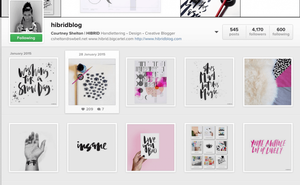 calligraphy and handlettering instagram