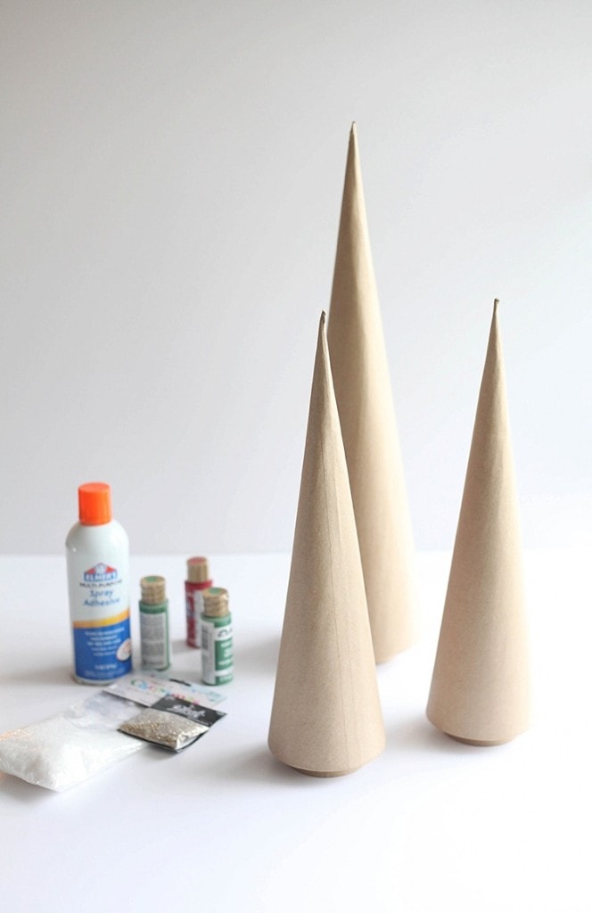 DIY Cone trees three easy ways. Perfect for Christmas!_0002