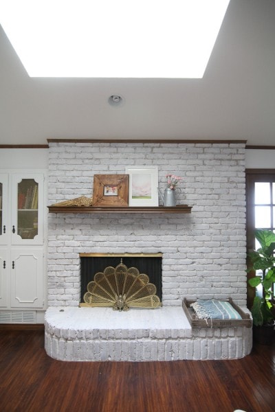 how to whitewash a brick fireplace - the easy way!