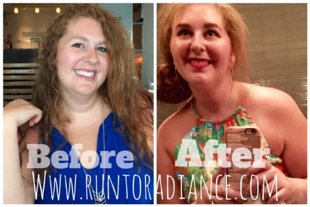 Whole30 before and after pictures! She lost over 16 pounds in 30 days and has hypothyroid. This is awesome for Hashimotos weight loss!