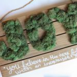 This easy Christmas craft is so cute! I never thought of using moss like this - perfect for Christmas. Love the JOY!!