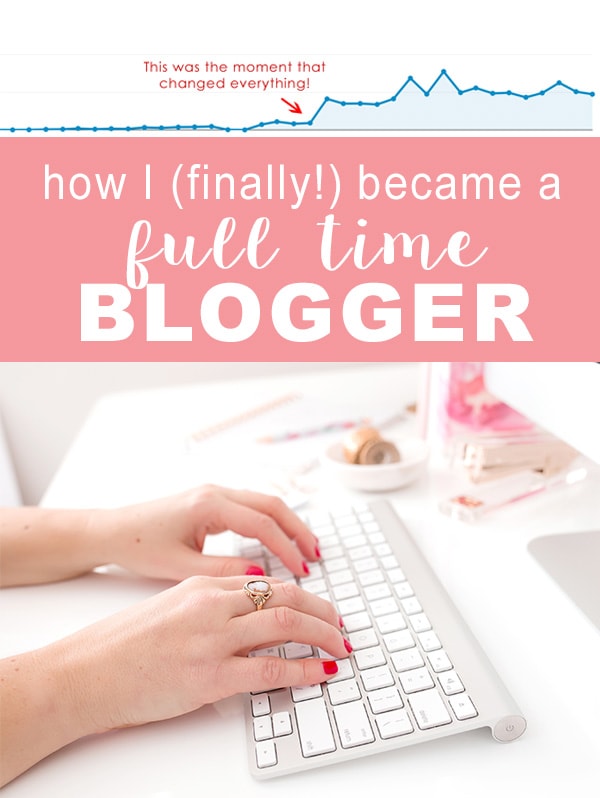 After 3 years of struggling on my own, I finally was able to leave my corporate job and become a full time blogger! If you are wondering how I was able to make money blogging, check this post out.