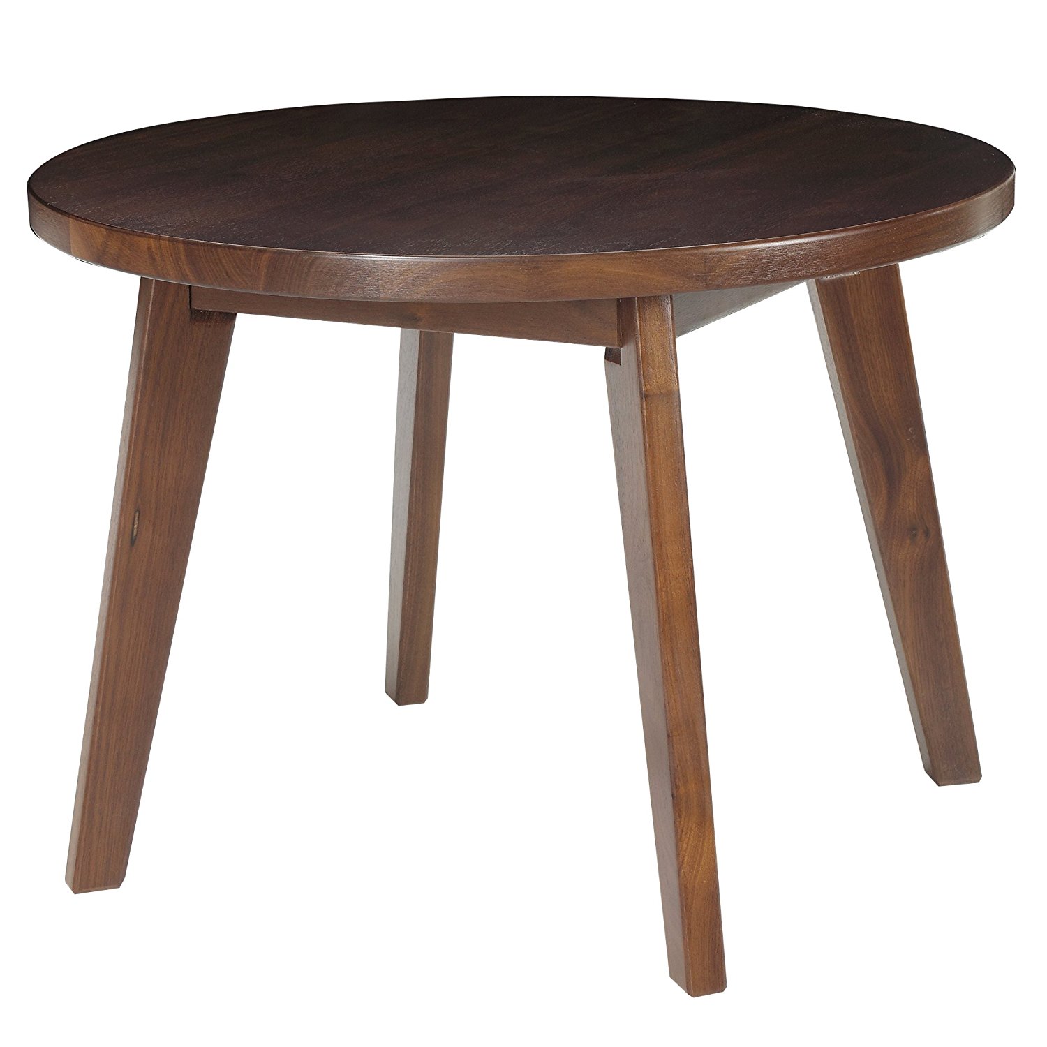 Simple wood coffee table in a small round shape