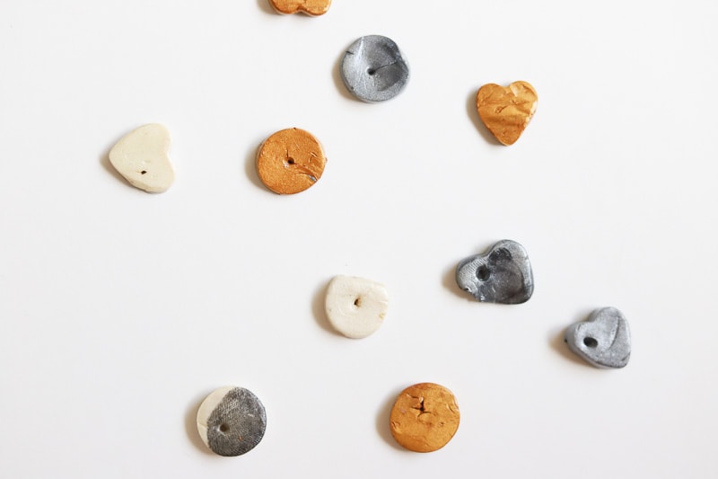 Clay shapes with holes