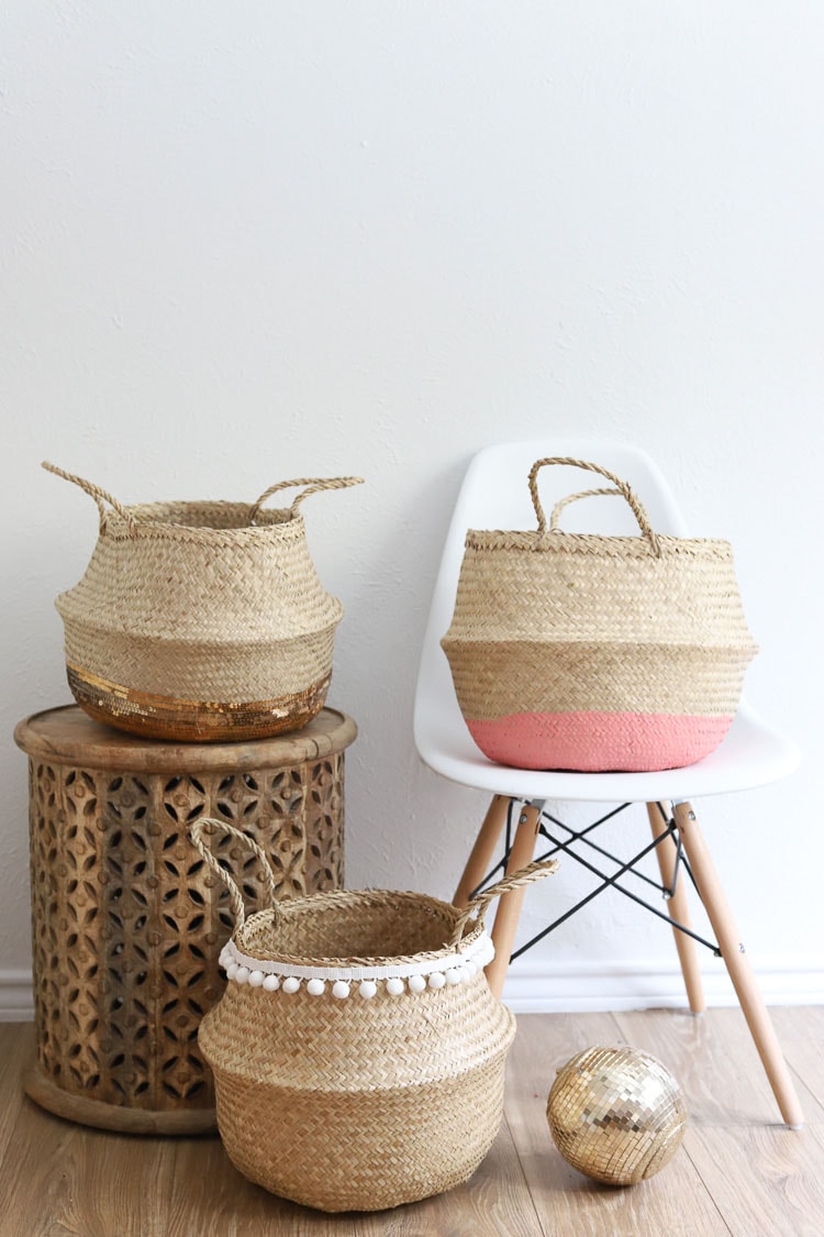 3 different ways to make over the ikea wicker basket