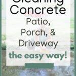cleaning concrete patio, porch & driveway pin image