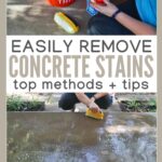 remove concrete stains collage