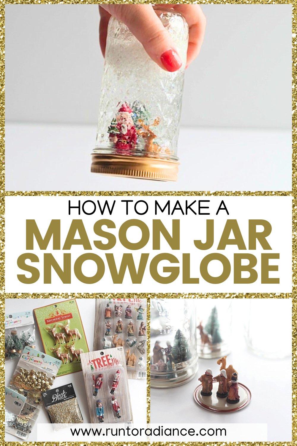 How to Make a Snow Globe in a Mason Jar {Easy Custom Snow Globe}