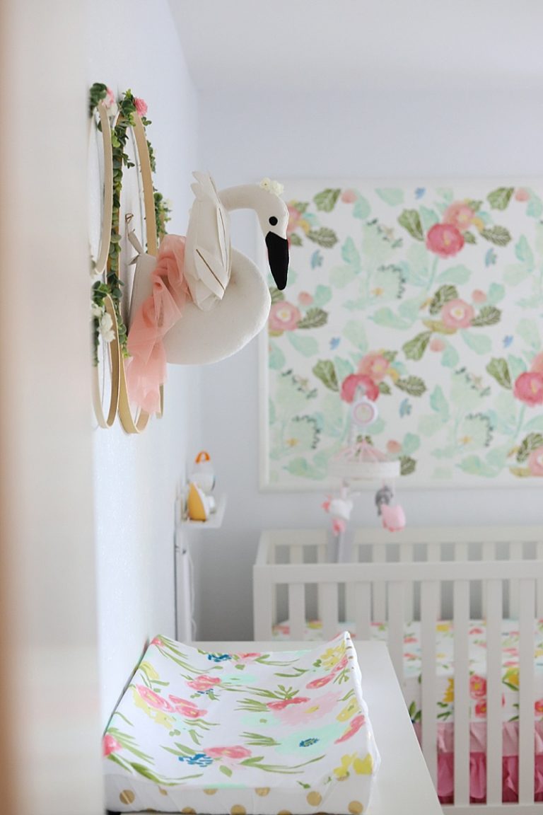Beautiful Floral Theme Nursery! {Baby Girl Nursery with DIY Wall Decor}