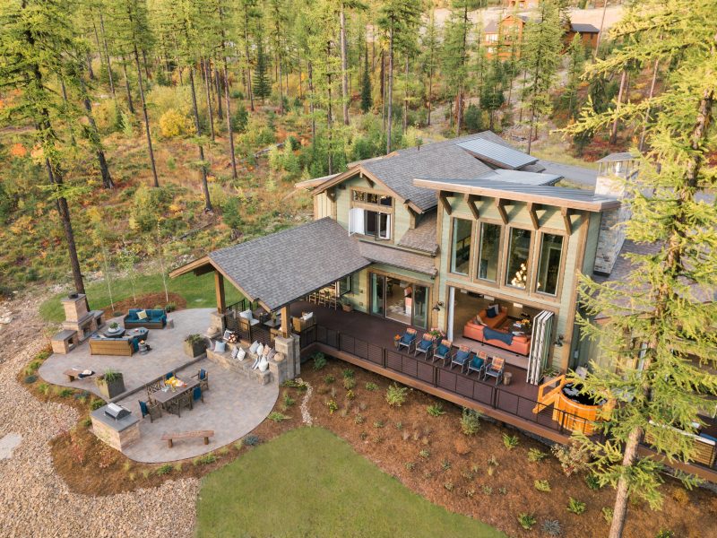 Arial view of the HGTV dream home 2019 - one of the best things to do in Montana