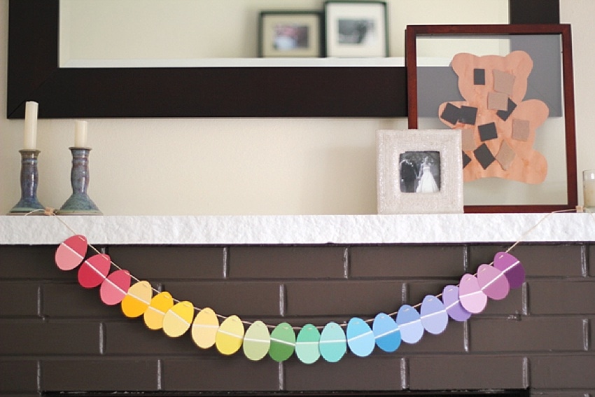 Paint chip Easter egg garland