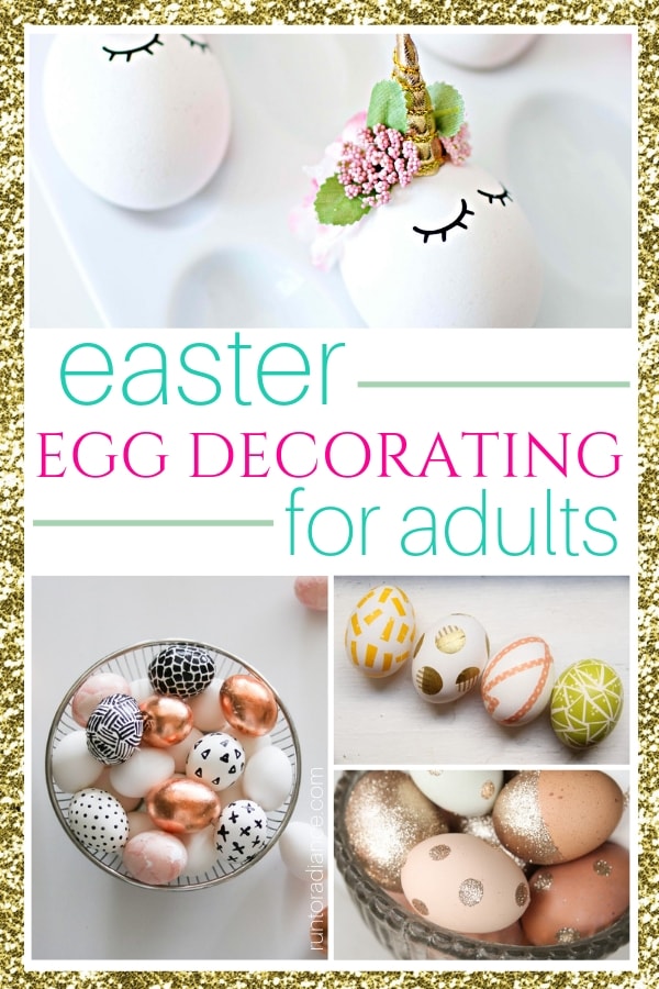 Easter egg decorations and Easter egg designs for adults