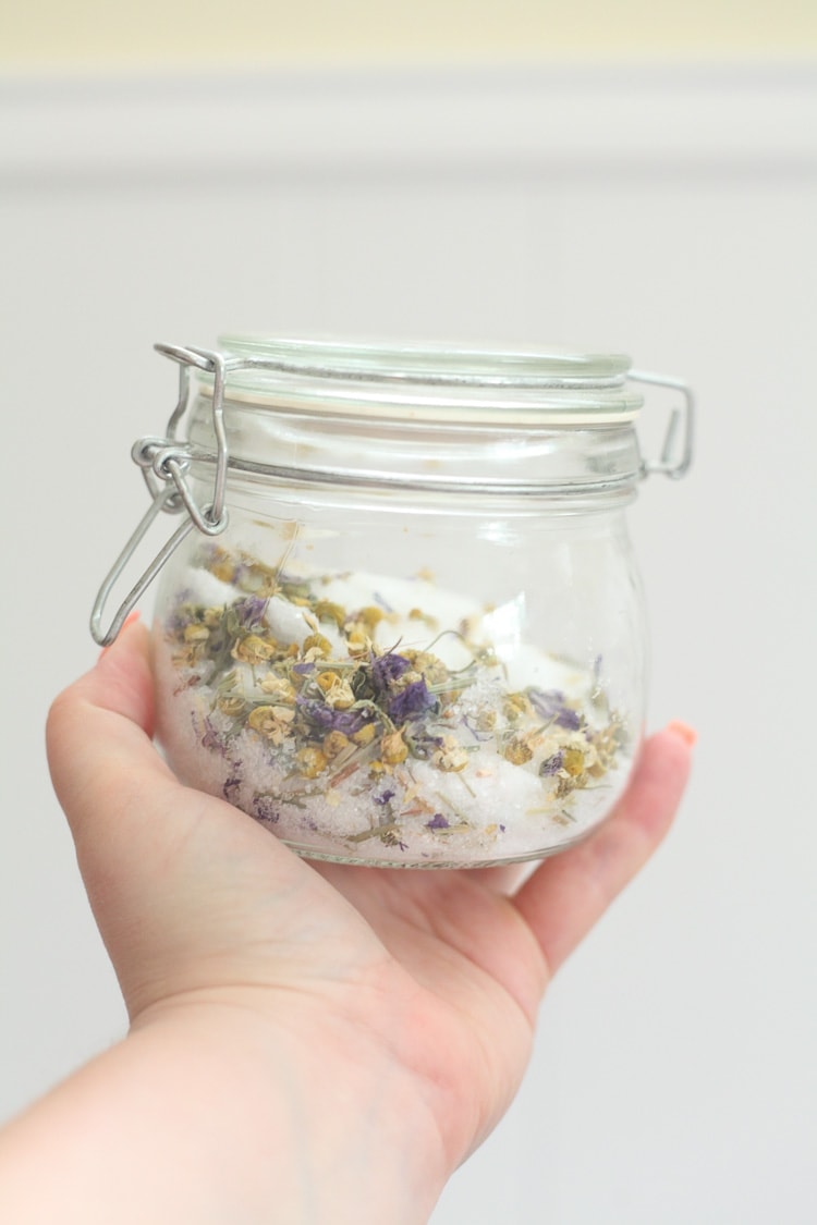 handmade bath salts with lavender