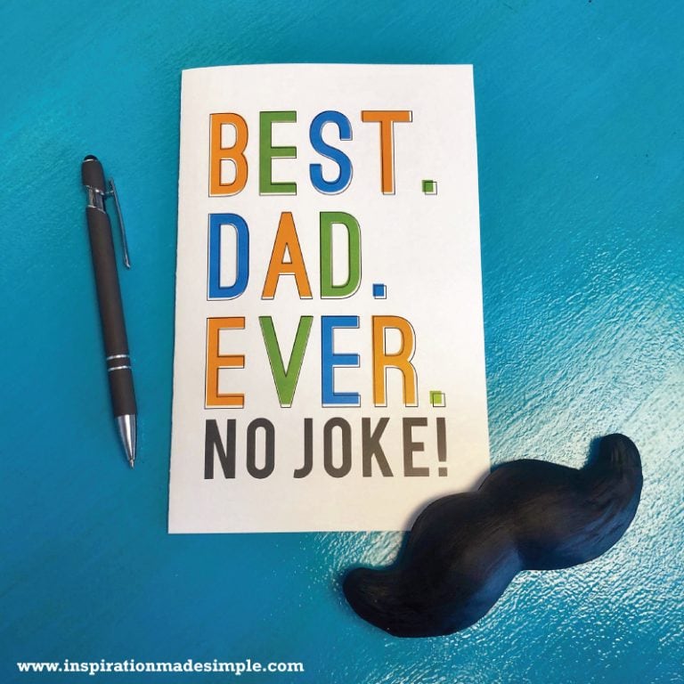 best dad ever printable card from kids