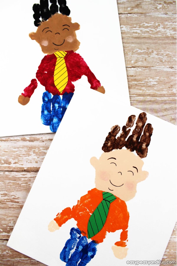 custom handprint art by kids