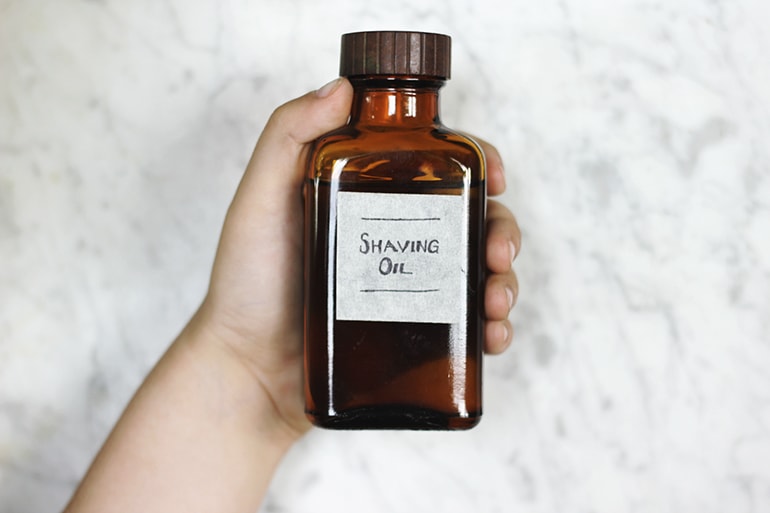 DIY shaving oil as unique Father's Day gifts