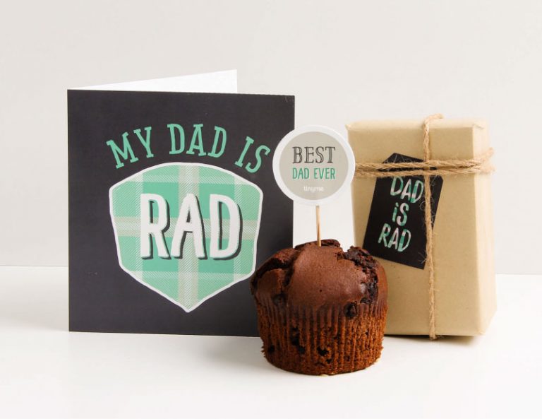 rad dad printable card with treats