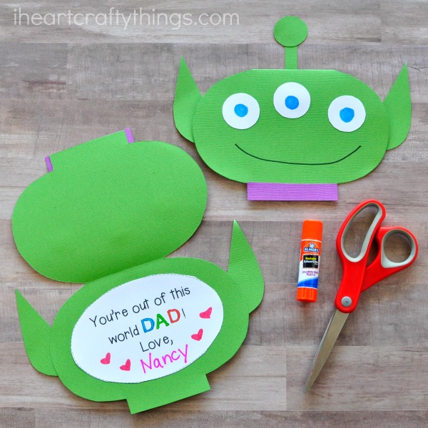 fathers day alien funny card