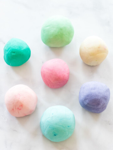 Playdough in ball shapes