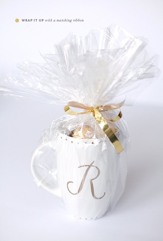 simple monogrammed sharpie mug gift