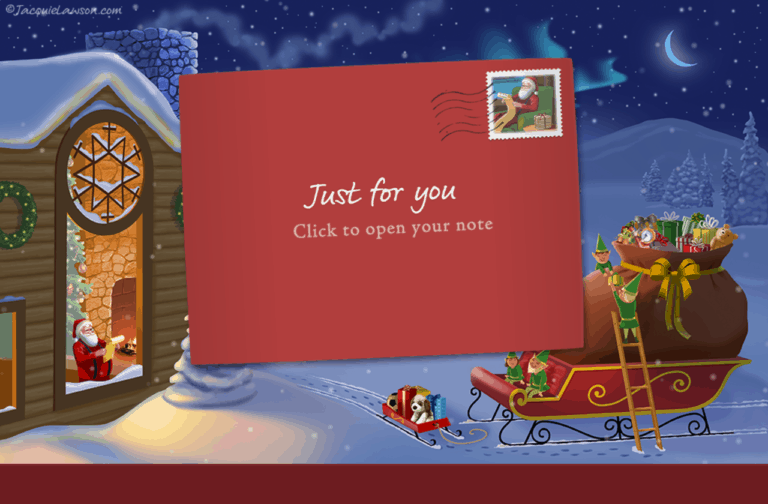 animated santa card