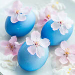 light blue cherry blossom easter eggs