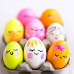 highlighted colored easter eggs craft