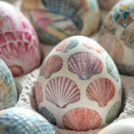 seashell fabric covered eggs