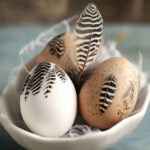 DIY feather natural Easter egg decor