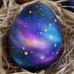 DIY galaxy easter egg decorating idea