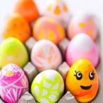 fun bright neon easter eggs