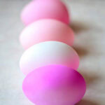 ombre easter eggs in a row