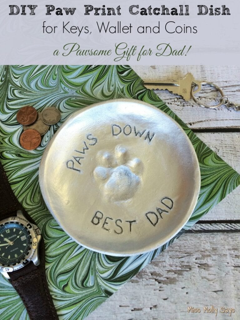 paw print dish father's day craft