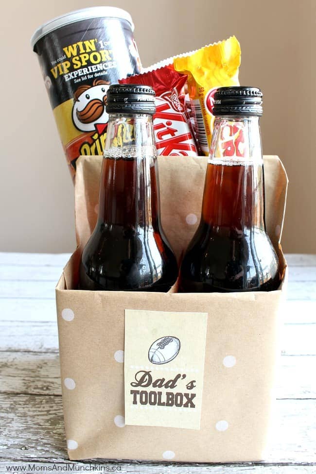 Dad's Toolbox - gift full of soda and snack for dad