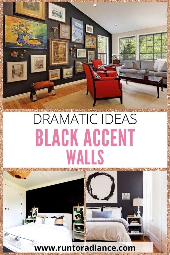 Black Accent Wall Dramatic Ideas For Your Living Space Run To Radiance - Black Painted Wall Ideas