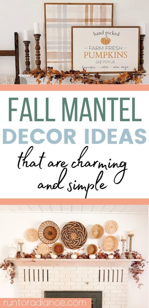 Fall Mantel Decor Ideas that are Charming & Simple pin