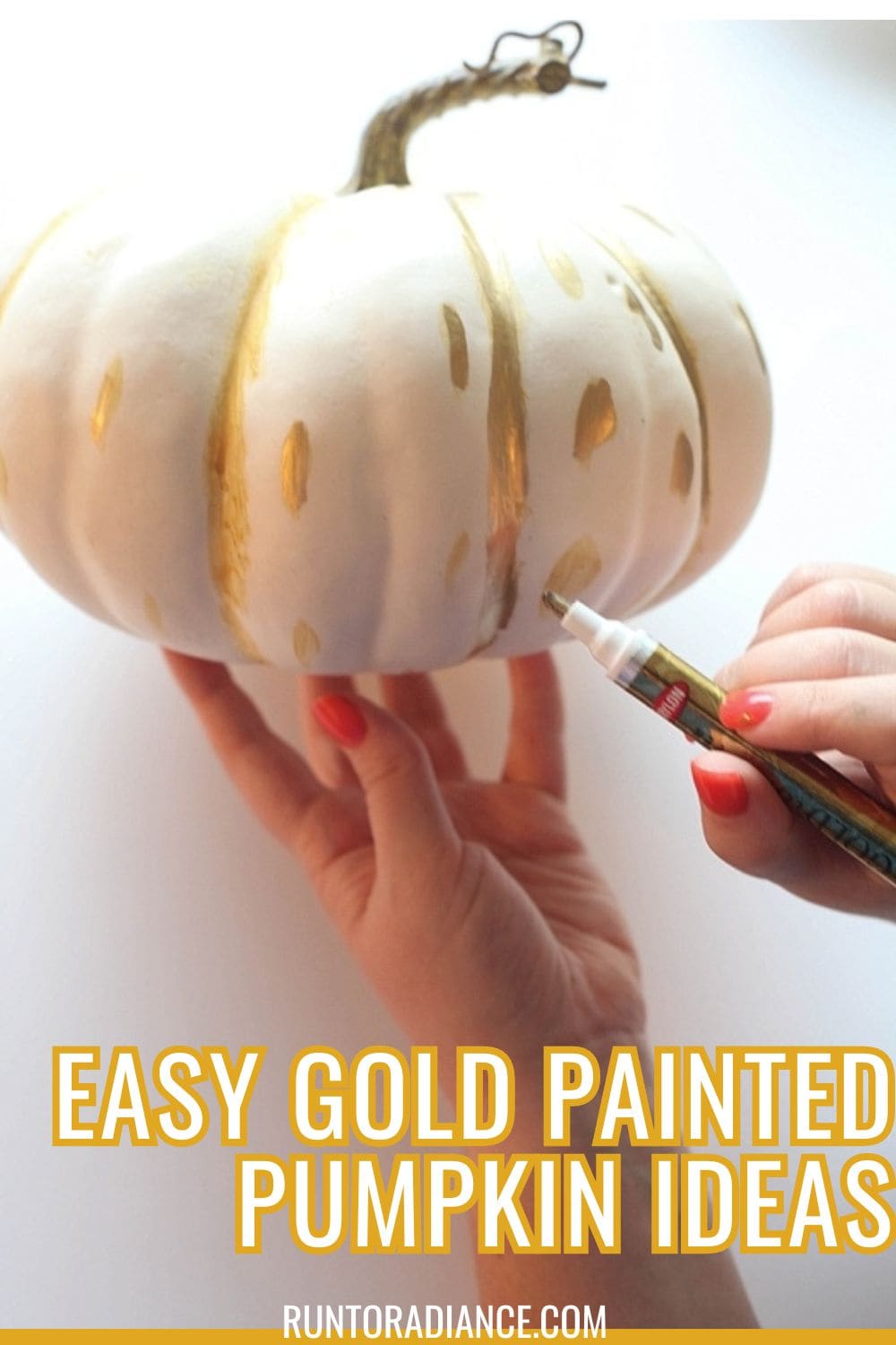 Gold Painted Pumpkins How To Make Gold Leaf Pumpkins