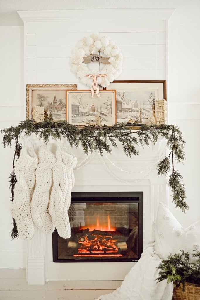 mixing vintage and new elements in holiday decor
