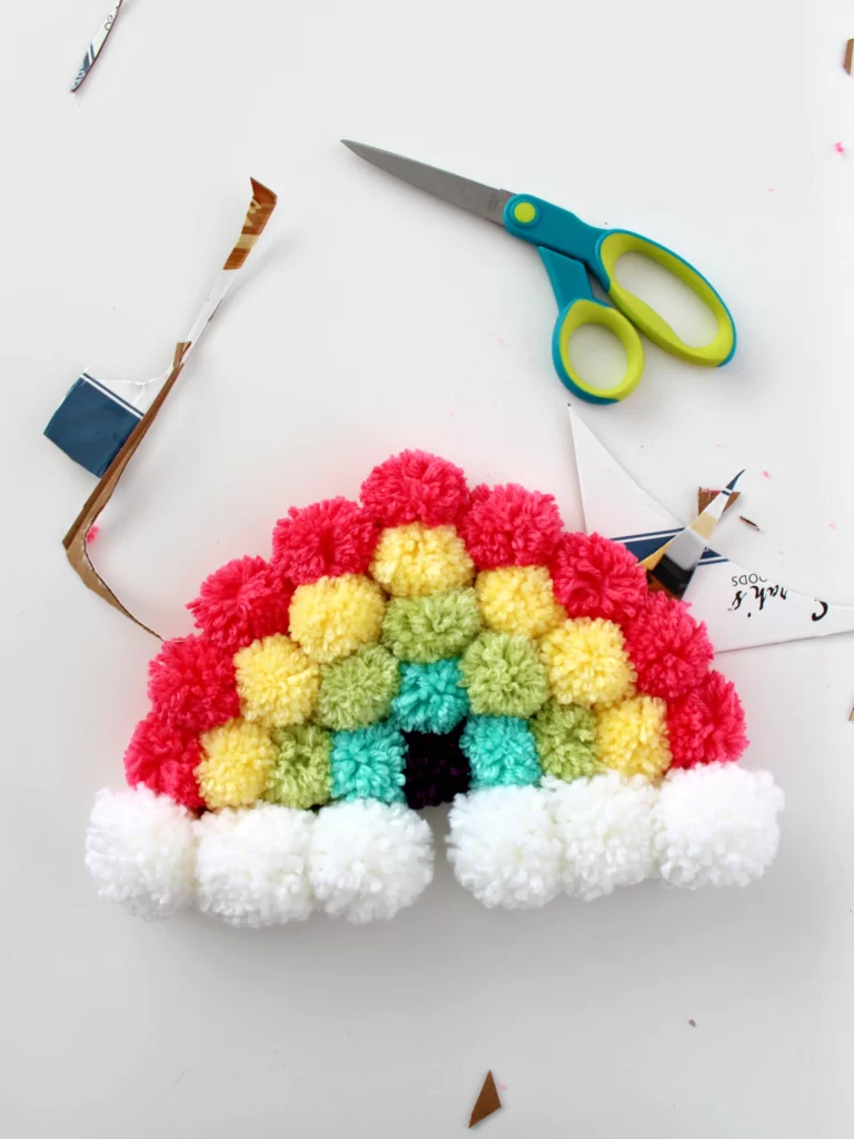 rainbow pom pom craft