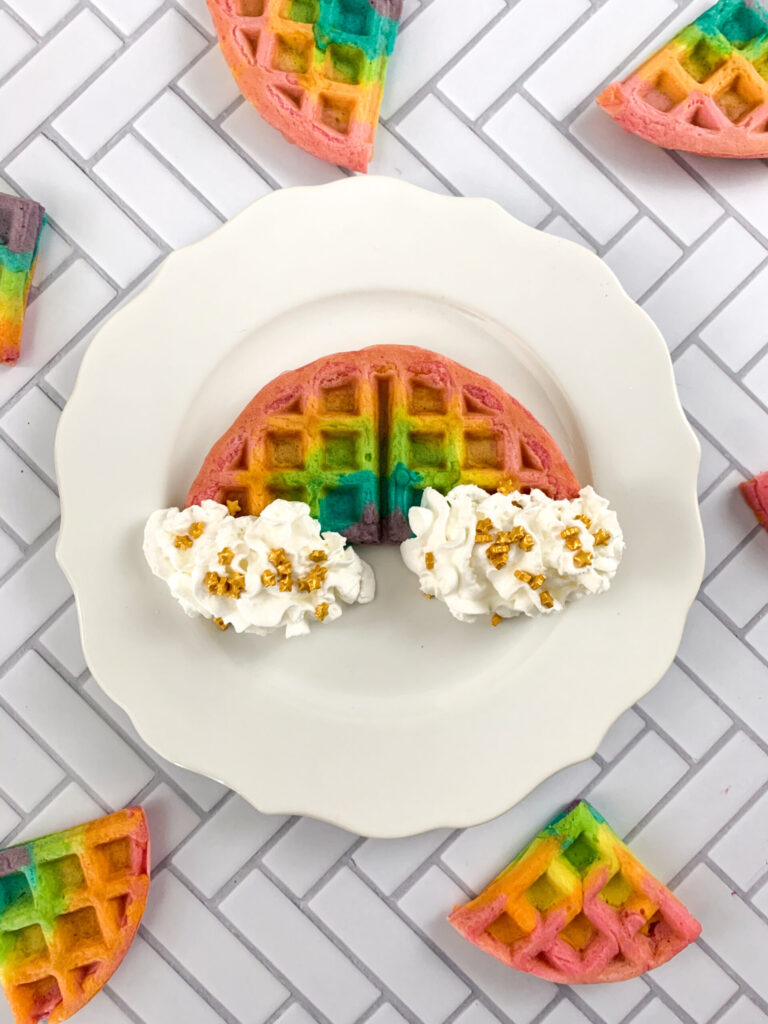 rainbow waffle treat
