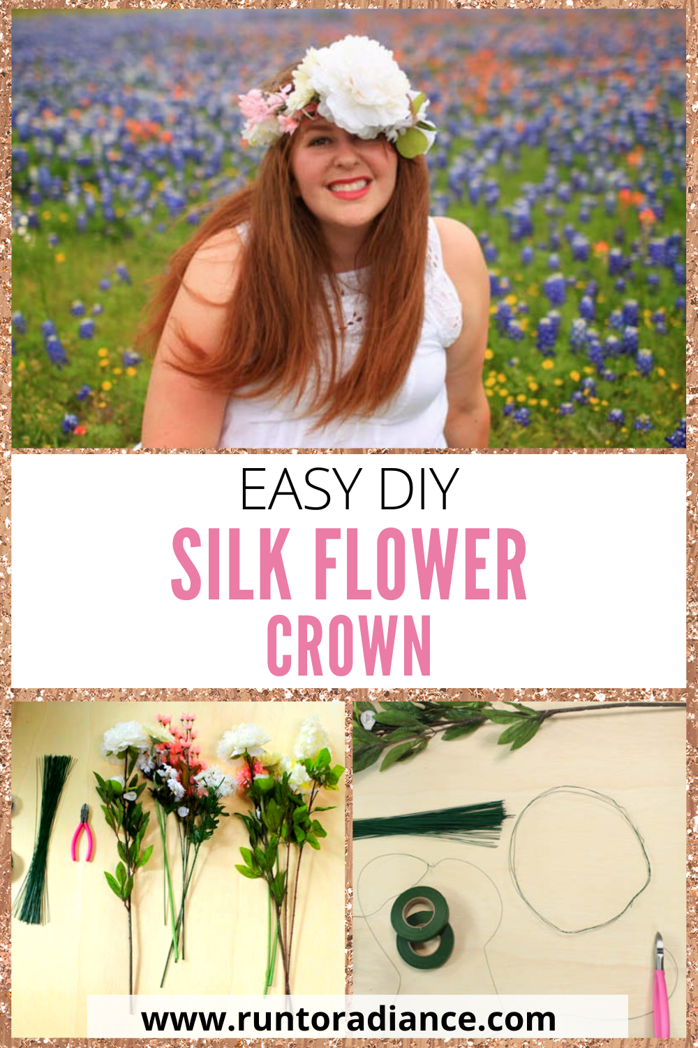 How To Make A Flower Crown With Silk Flowers Run To Radiance