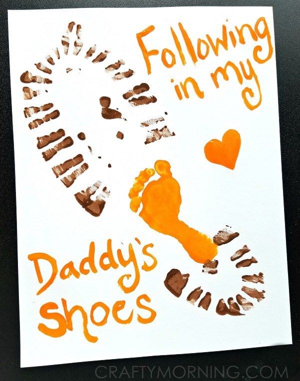 father's day footprint craft idea for baby